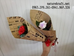 giấy kraft gói hoa